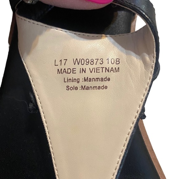 Cole Hahn T-strap leather thong sandals black size 10B - Picture 8 of 8